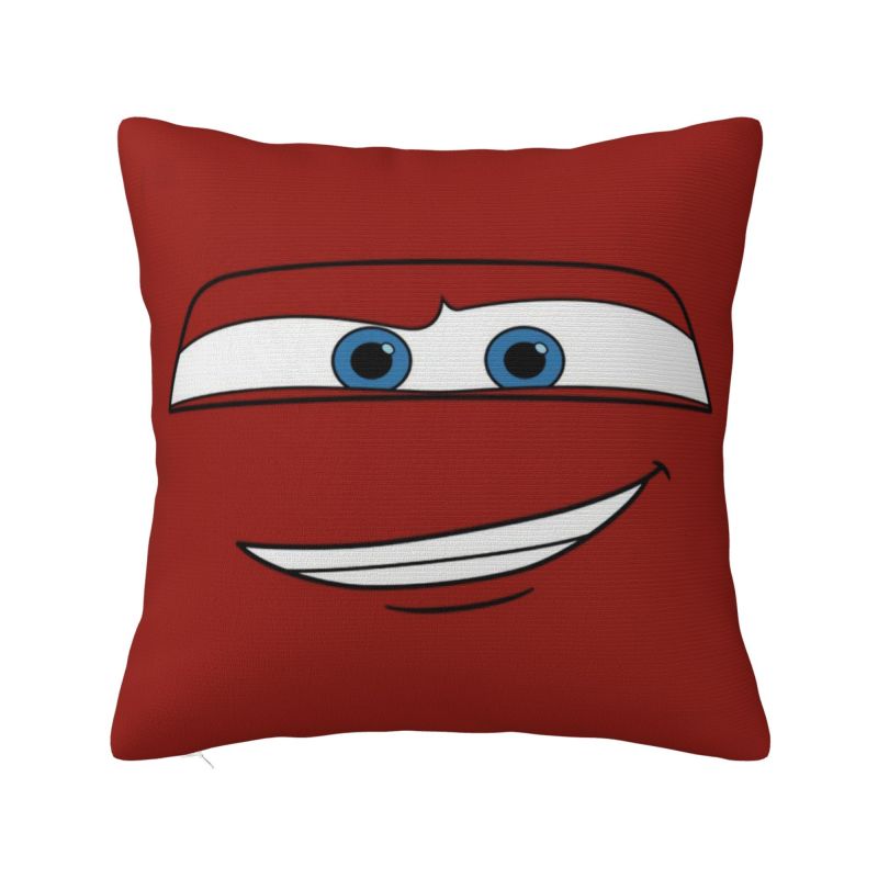 Custom Fashion Lightning McQueen Cartoon Cushion Cover 45x45cm Soft Pillow for Sofa Square Pillowcase