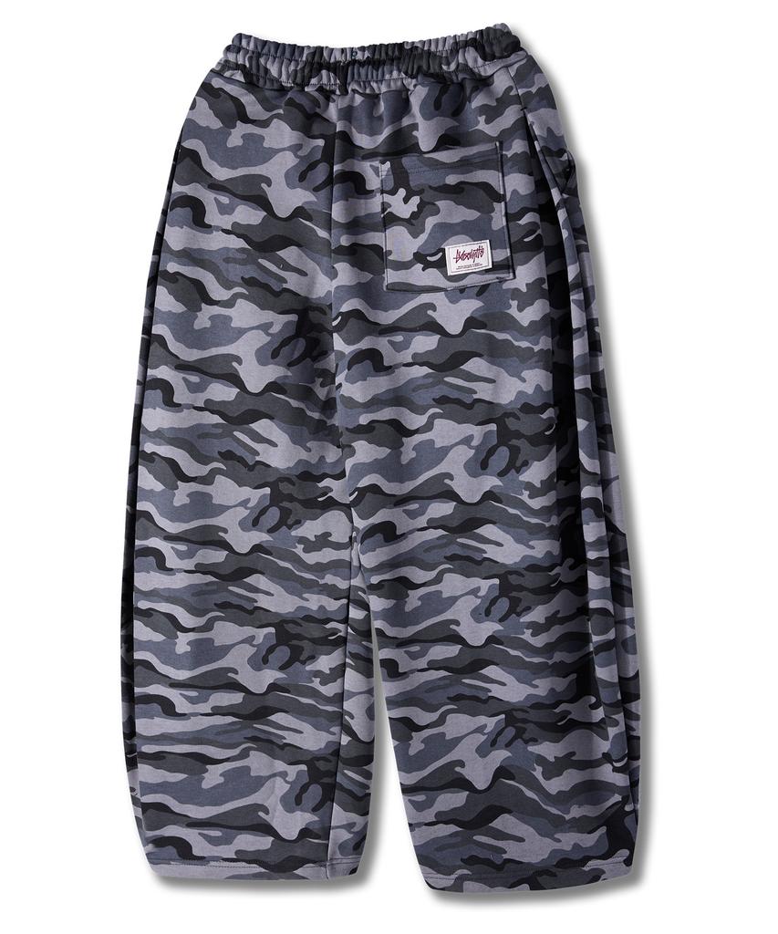 Yosemiti Gekräuselte Raffung Ballon-Jogginghose Camouflage Grau Ylp-602