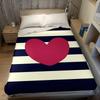 Heart Stripe Flannel Blanket Warm Soft Halloween Christmas Couch Warm Cozy Decorative Decor Gift for All Season