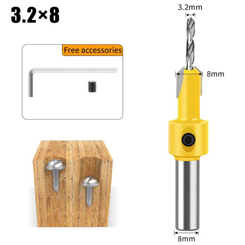 Woodworking Countersink Drill Perforator Alloy Head Hole Drill Wood Screw Mounting Step Drill Bit