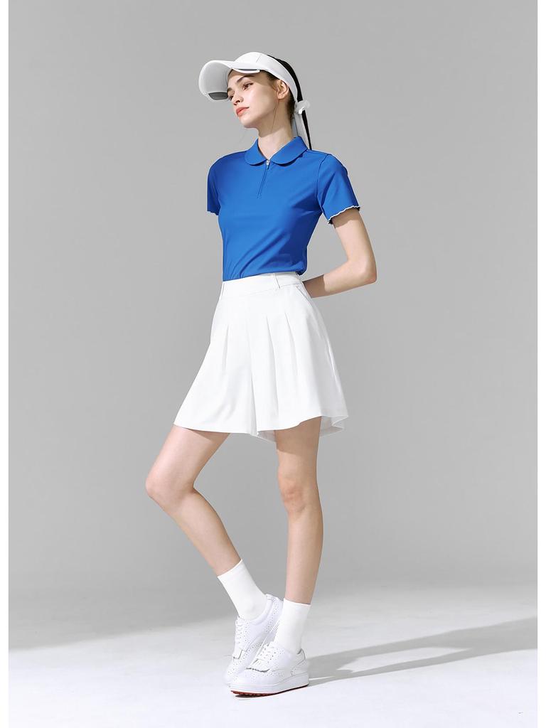Bingse Women's Spring/Summer POLO Yoga & Sports Top - Short Sleeve for Golf & Tennis