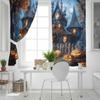 Halloween Castle Pumpkin Retro House Blackout Curtains For Living Room Bedroom Window Treatment Blinds Drapes