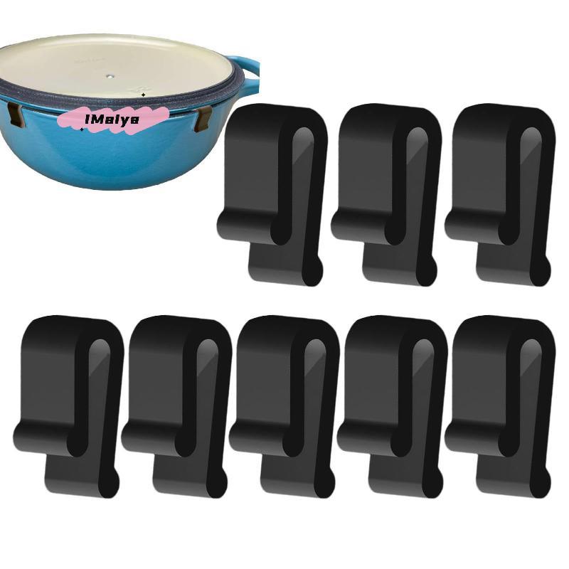 4Pcs Cookware Lid Protector Clips Pan Storage Stacking Clips Kitchen Oven Accessory for Display And Protection