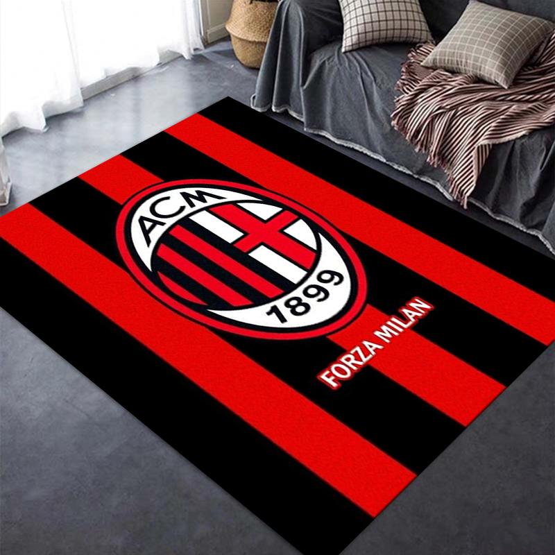Nuovo Tappeto AC Milan 2025 per Soggiorno Camera da Letto Casa Decorazione Divano, Tappetino Antiscivolo per Giochi Bambini 05