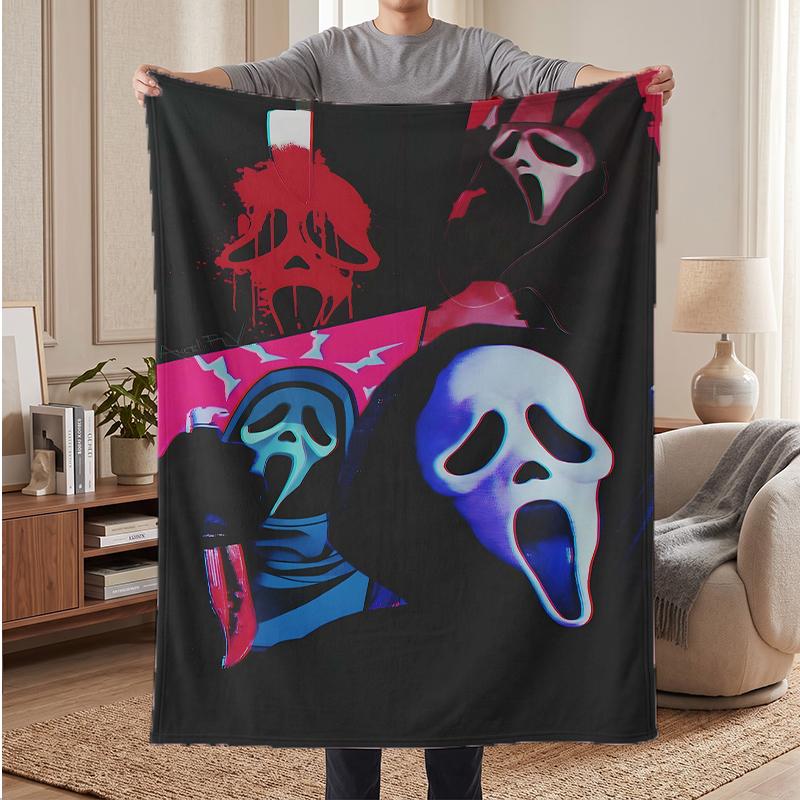 Ghostface Soft Warm Flannel Blankets Comfortable Blanket for Home Decoration Gifting