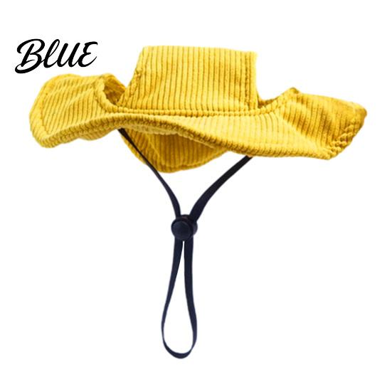Summer Outdoor Protection Corduroy Dog Baseball Cap Cat Beach Visor Hat with Ear Stylish Pet Photography Props Holes Adjustable Puppy Sunbonnet