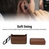 ASHATA Protective Cover for Bowers Wilkins Pi8, Walnut Wood Earphone Case Cover with Soft Microfiber Lining, Shock Absorbing Wireless Earphone Chargin