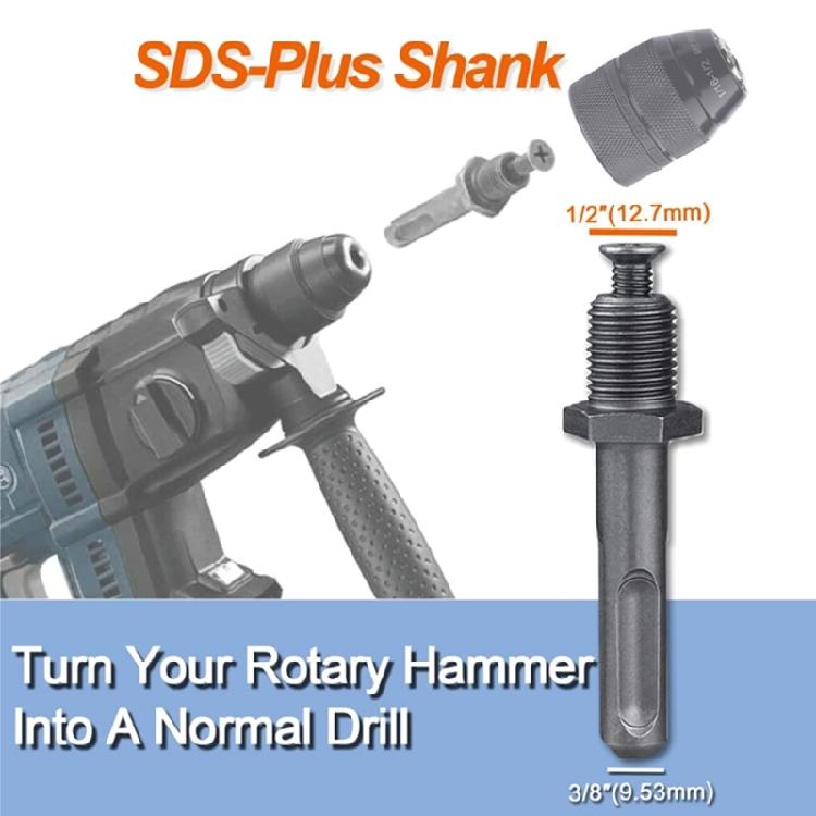 Drill Chuck Adapter SDS-Plus Adapter For Rotary Hammer/Hammer Drill Converter-