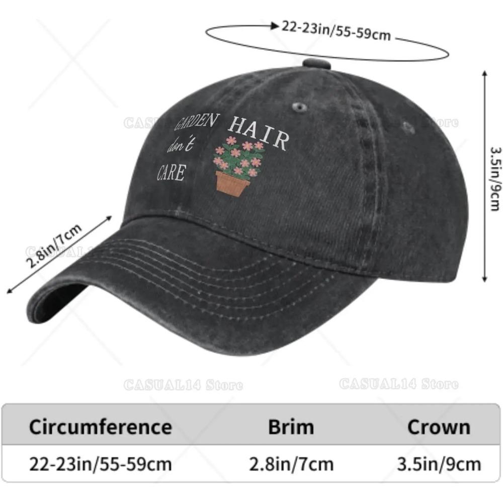 Garden Hair Don't Care Hat Baseball Cap Retro Garden Hat for Women Adjustable Outdoor Gardener Gift for Women