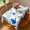 Jewish Theme Rectangle Table Cloth for Table Decor Home Kitchen Dining Waterproof Reusable Tablecloth for Tables Indoor Outdoor