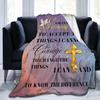 Religious Prayer Digital-printed Polyester Bedroom Velvet Flannel Soft Sofa Cover Blanket Fleece Soft Sofa Cover Blankets