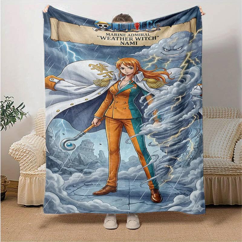 1pc Monkey D Luffy Adventure Soft Throw Blanket Flannel All Season Light Weight Living Room/Bedroom Warm Blanket. M7270152