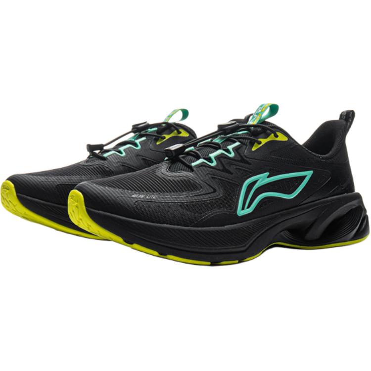 Li Ning Kids Running Shoes Comfortable Fashion Shock Absorption Rebound Breathable Low Top Kids Sneaker Black YKFV090-3