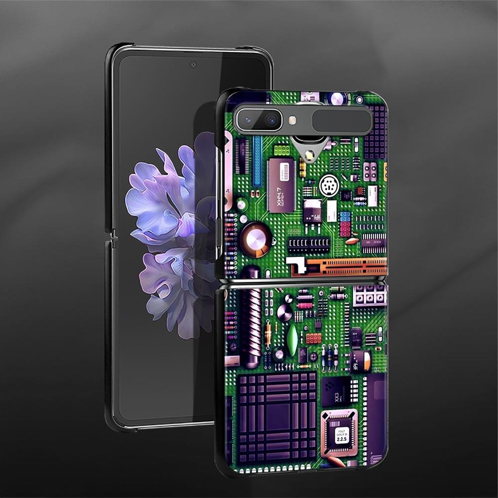Zflip4 Phone Case For Samsung Galaxy Z Flip3 5G Z Flip 3 zflip z flip ZF Coque PC Cover Black Fundas Retro Camera Game