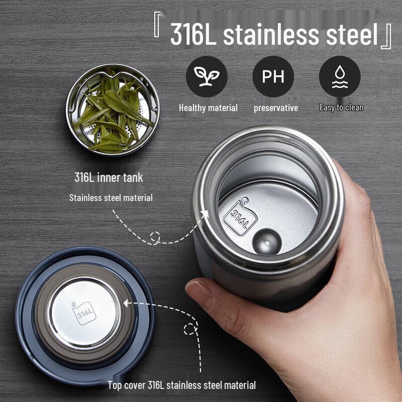 Supor 450ml 316L Stainless Steel Insulated Tea Travel Mug