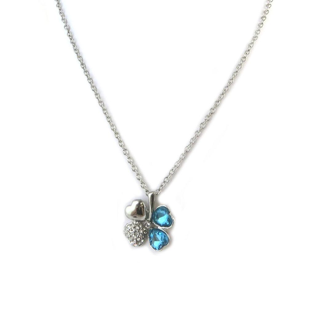Les Trésors De Lily [N6336] - Designer Necklace 'Sissi' Blue Clover