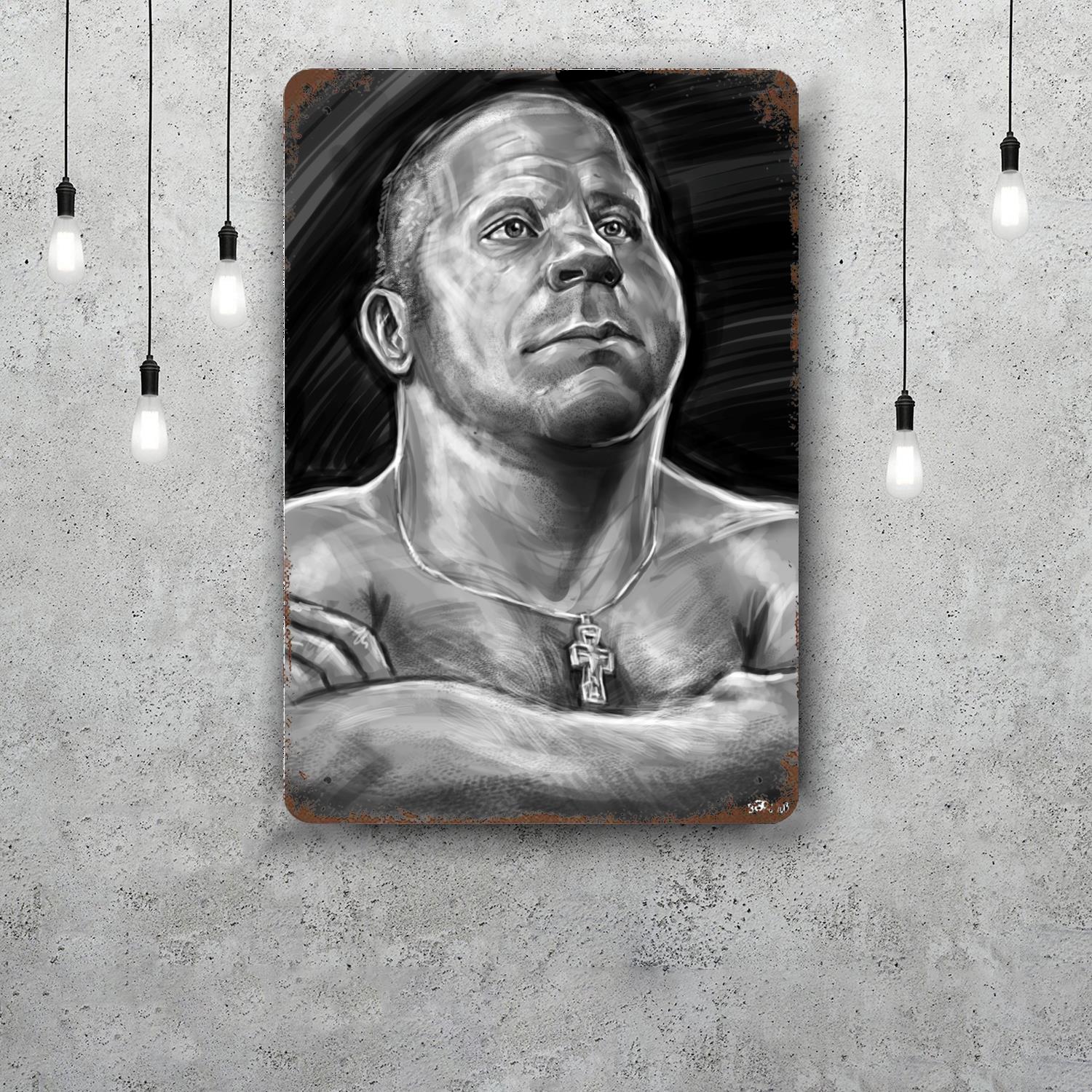

fedor emelianenko Metal Signs wall decor Vintage Tin Signs Captain Metal Poster Decor for Bar Pub Club Wall Decoration 20x30cm（7.8x11.8inch）