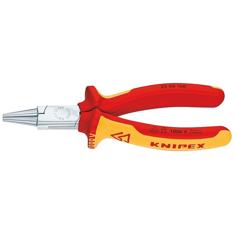 

Круглые нос плоскогубцы Knipex Vde Губки D3x30 мм Длина 160 мм Хром 2-комп диэлектрические ручки