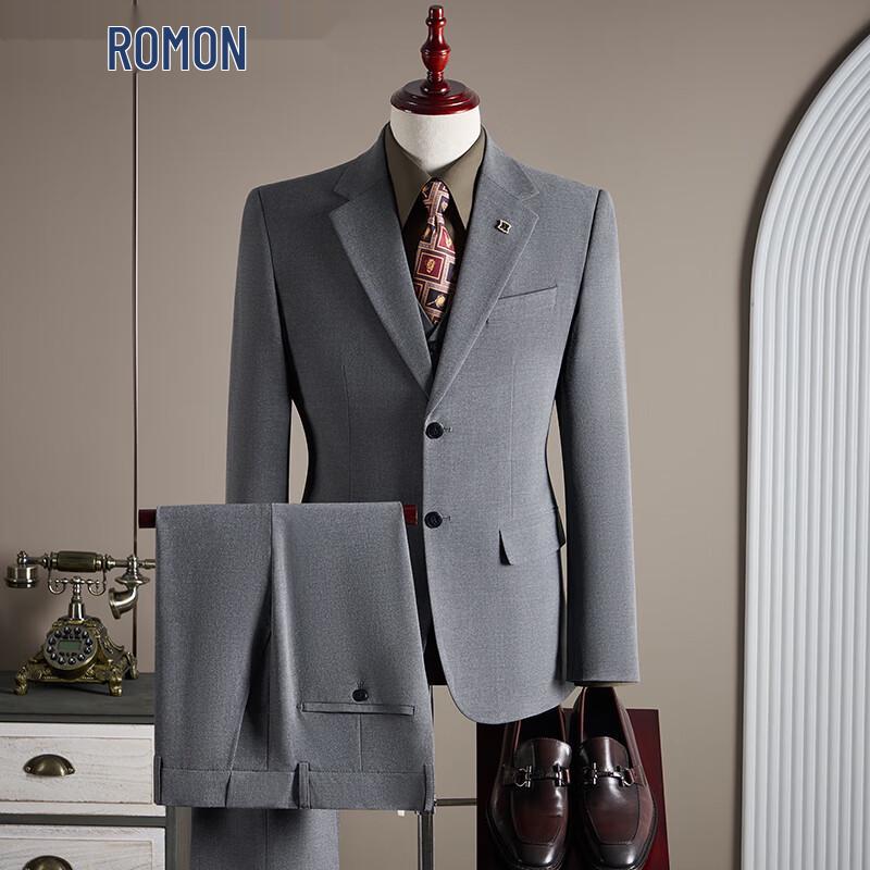 ROMON Men's Business & Wedding 3-Piece Suit Set