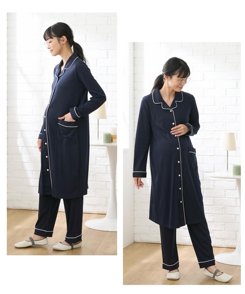 Nissen Maternity and Postpartum Nursing Comfortable smooth maternity maternity size LL Loungewear/Pajamas [Pre- Wear] cut-and-sew material!