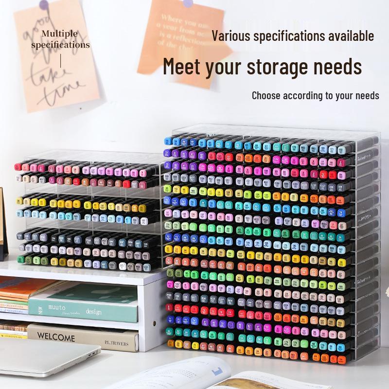 Schräger Stifte- und Pinselständer - Mehrschichtiger Tischhalter für Kunstbedarf