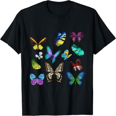 Distressed Colorful Butterfly T-Shirt