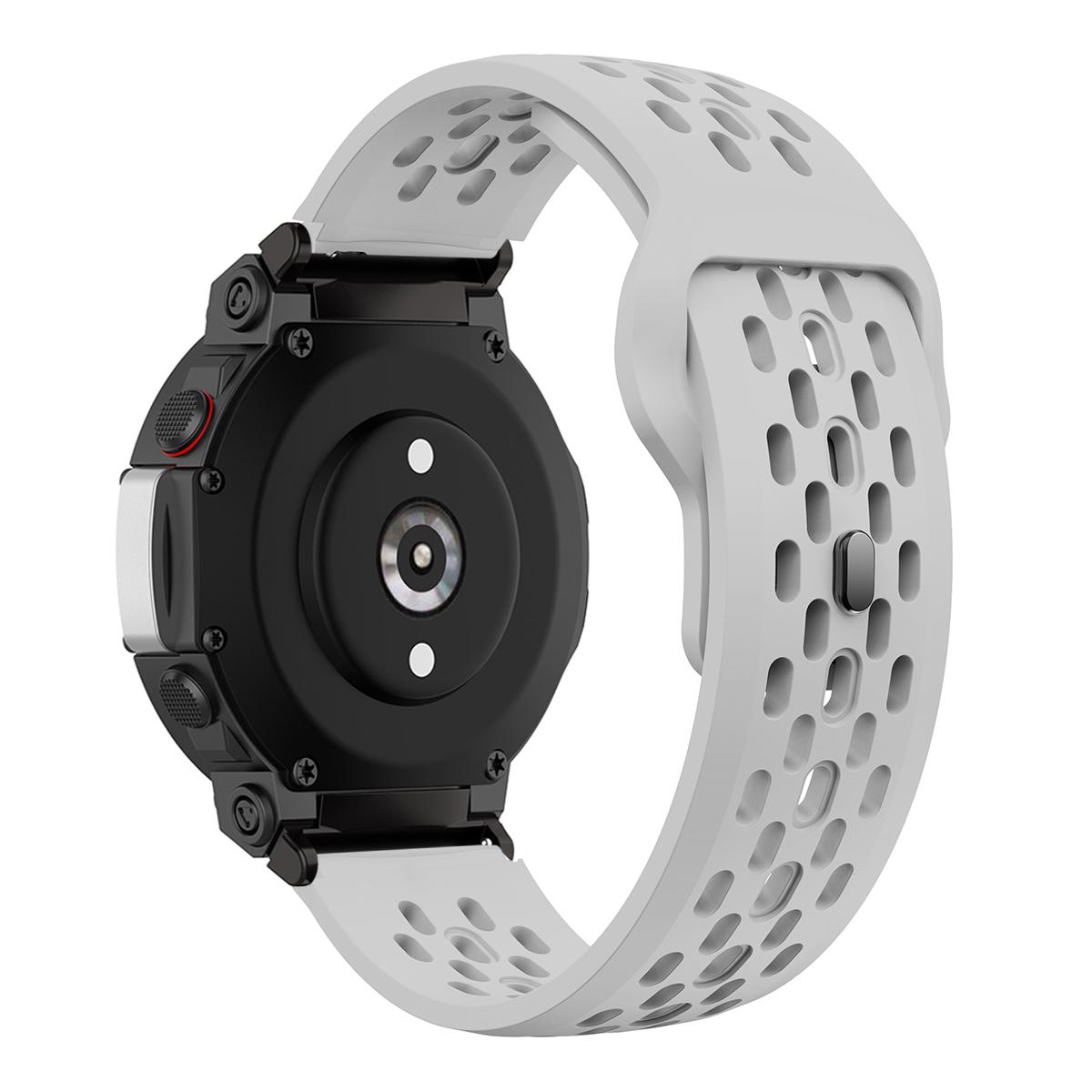 

Мягкий дышащий силиконовый ремешок для Amazfit T-REX 3 2 спортивный браслет ремешок для часов для Xiaomi Huami Amazfit Watch T-REX браслет For Amazfit T-REX 3 серый