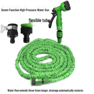 2 Connectors: Retractable Car Wash & Garden Hose Kit with Soft Hose & Powerful Sprayer for Watering Flowers and Vegetables