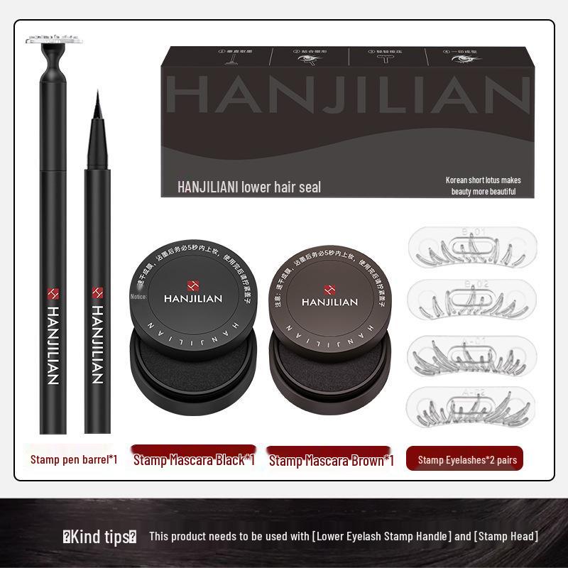 

Хан Джи Лиан-991 Двусторонний карандаш для глаз, не размазывающийся, со штампом для ресниц, стойкий