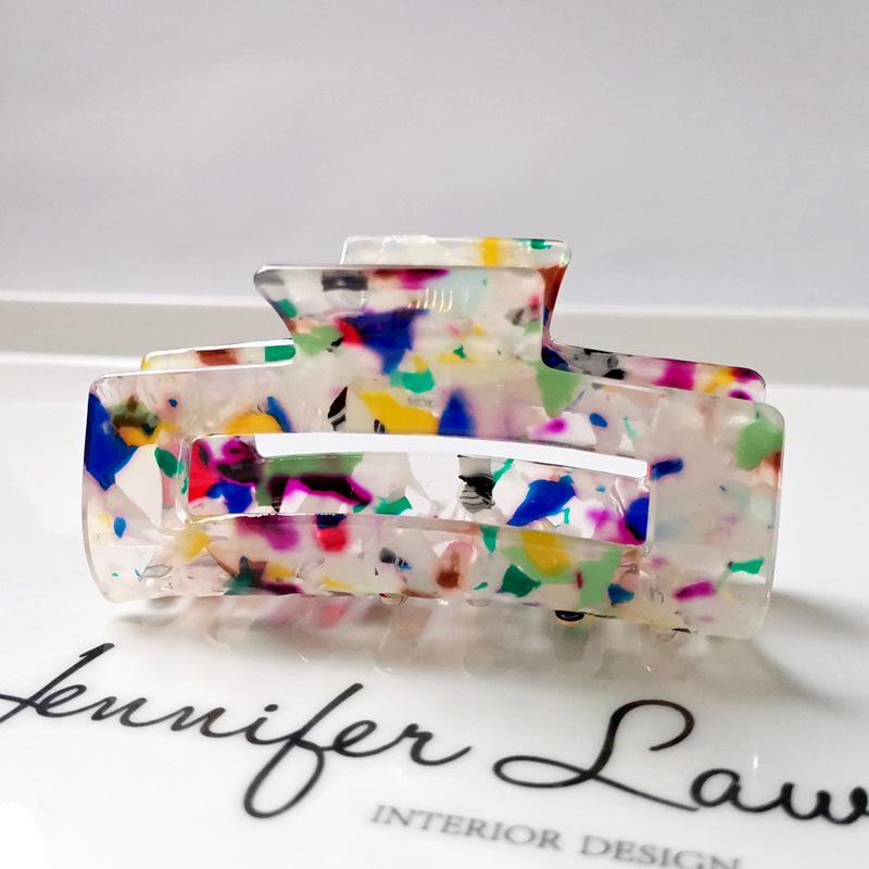 

7,5 см прямоугольная полая ацетатная заколка для волос «конский хвост» - популярный аксессуар 7.5cm Imitation Acetic Acid Hair Claw