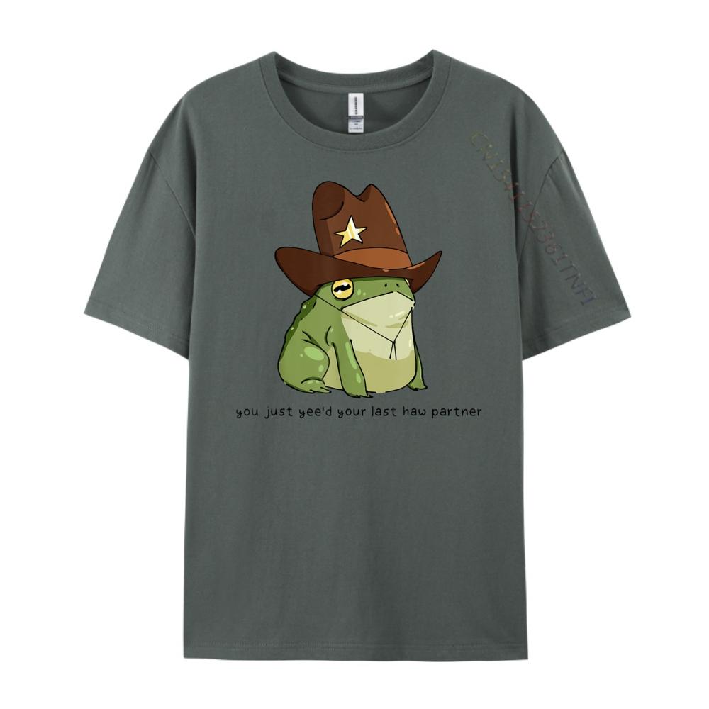 Funny You Just Yeed Your Last Haw Partner Cowboy Frog Meme 3XL Men Clothing Graphic T Shirts T Shirts Chinese Style