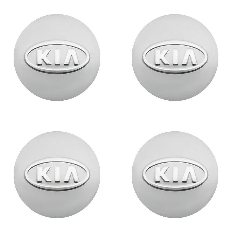 4 szt. Naklejki na środkowe kapsle kół samochodowych 56mm Akcesoria do piast dla KIA EV6 Sorento Niro Stinger Ceed Carnival K5 K9 Soul Carens