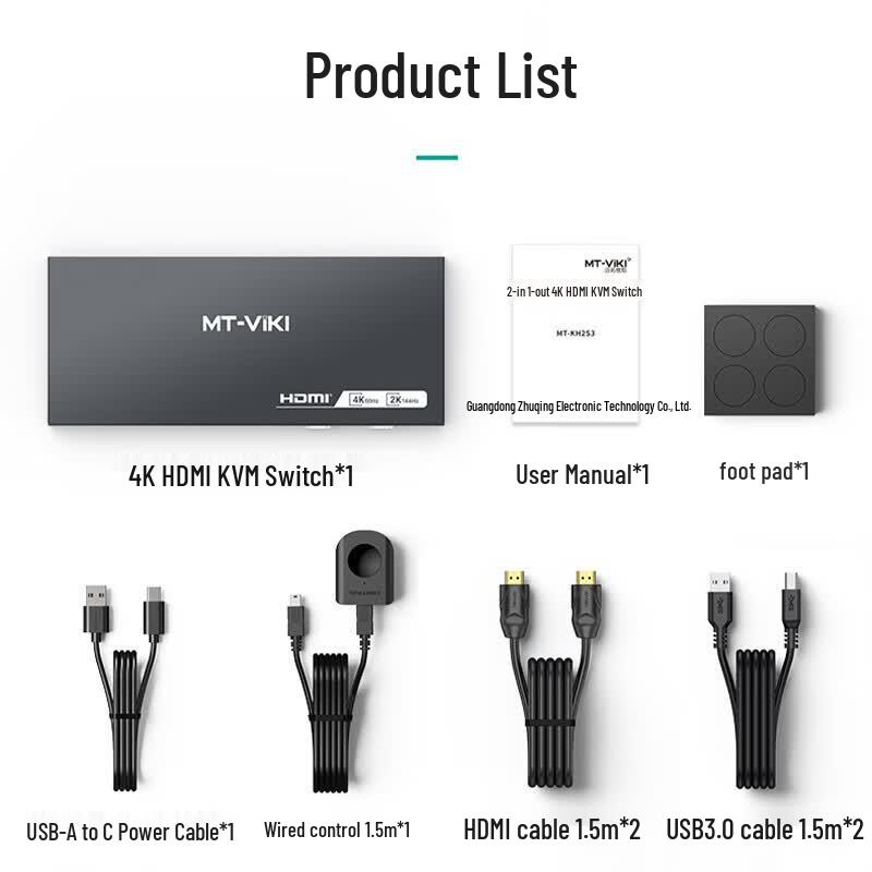 MT-viki MT-KH2S3 2-Port HDMI 4K KVM Switch
