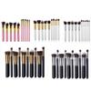 Cosmetic Brush Collection With Long Wooden Handles For Makeup Artists