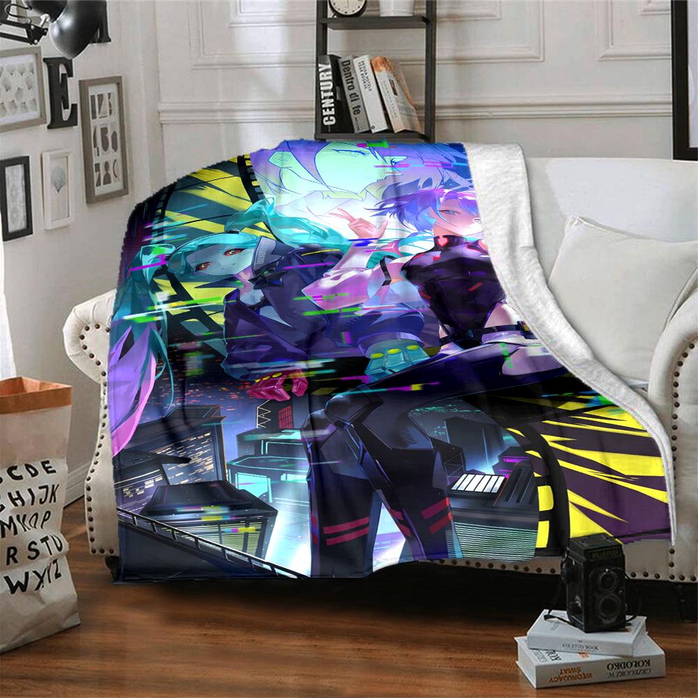 Cyberpunk Edgerunners Blanket Soft Warm Cozy Suitable For Picnics Bedding Bed Allseason Use Stylish Decor Best Holiday Gift For Friends Family