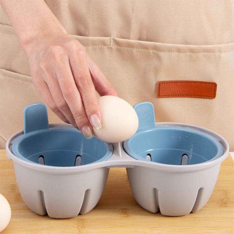 Convenient Microwave Safe Eggs Steamer Quick Steam Eggs Using Plastic Texture Suitable for Students Office Worker