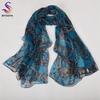 Fall Winter Blue Silk Scarf Shawl Printed Fashion Women Brand Long Scarves New Spring Chain Design Ladies Neck Scarf