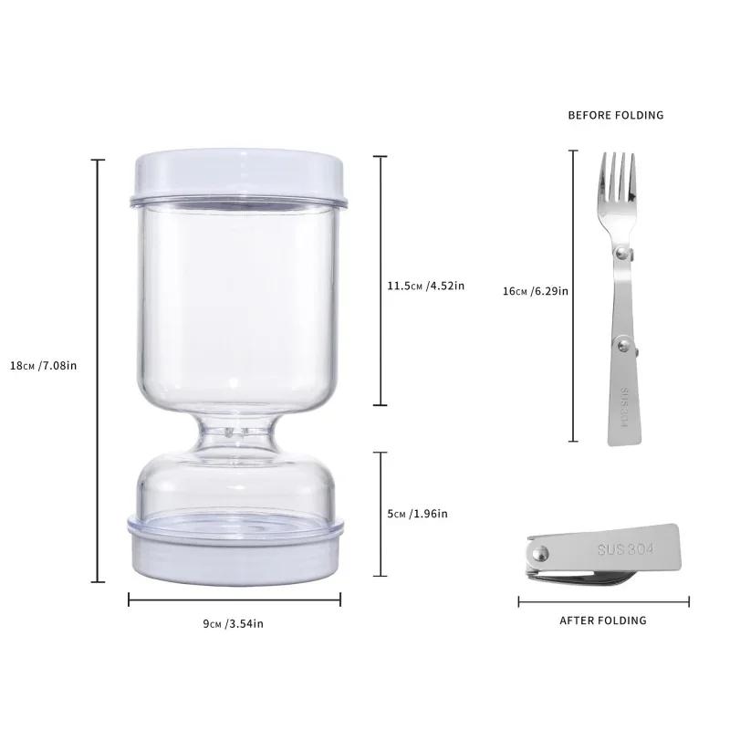Dry-wet Separation Pickle Vegetable Jar with Strainer Spoon Pickle Container for Sealed Food Storage Kitchen Wine Container
