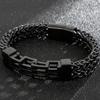 Gold Color Stainless Steel Bracelet Men 11MM Link Chain Men's On Hand Bands Bracelets Male Jewellery Iron Mannen Armband