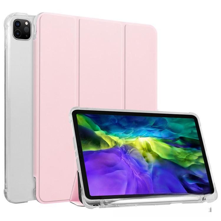 For IPad 10.2inch Pen Slot Protective Case 10.9inch Airbag Anti-Drop Air45 Pro11 Transparent