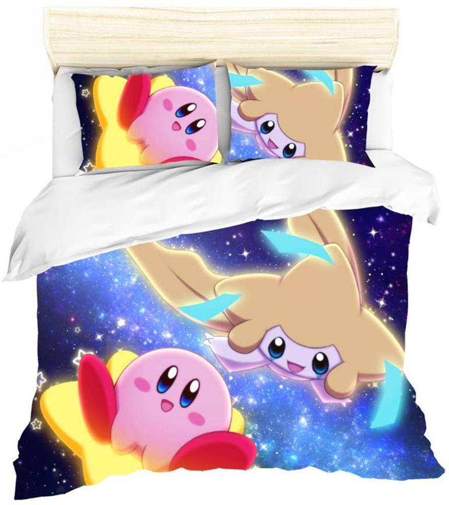 Cartoon Roze Bal Karakters Dekbedovertrek Kussensloop K-Kirby Beddengoed Set Volwassenen Kinderen Slaapkamer Decoratie Alle Maten