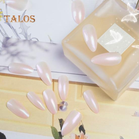 

1 комплект однотонных гелевых накладных ногтей с полным покрытием, искусственные французские кончики с заостренной головкой, накладные ногти для женщин, набор носимых накладных ногтей с клеем