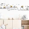 Cartoon Wall Stickers For Boys Room Decoration Traffic Track Cars Truck Tractor Bulldozer Wall Decals For Bedroom Nursery Room