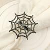 LEDMOMO 6-Piece Spider Web Napkin Rings, Halloween Napkin Rings, Alloy Spider Net Napkin Holders, Halloween Table Decor ()