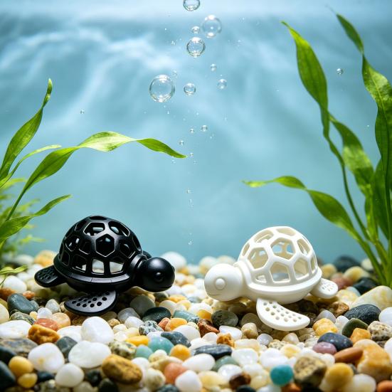 3D Printed Turtle Hide Cave for Fish Tank, Hollow Fish Shrimp Shelter Hideout House, Aquarium Fish Tank Decoration Accessories