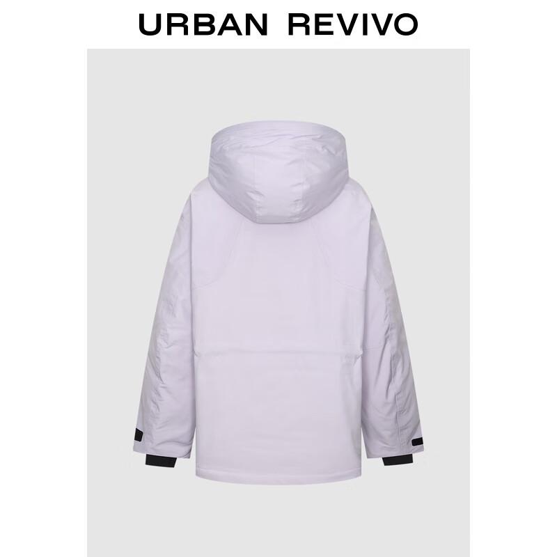 Women's Casual Colorblock Hooded Down Jacket