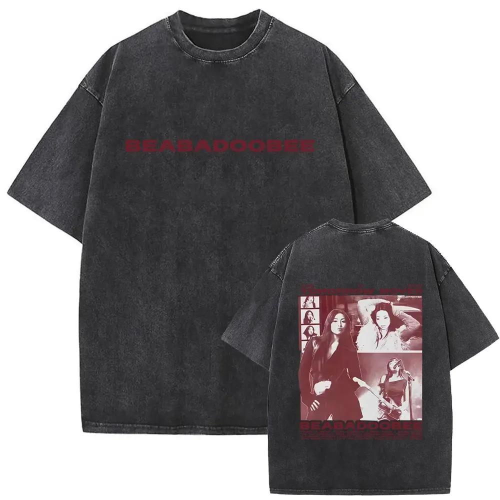 Hot Sale Singer Beabadoobee Graphic Print TShirt Men Women Vintage Washed Cotton Streetwear Fashion Oversize Top Summer New Top