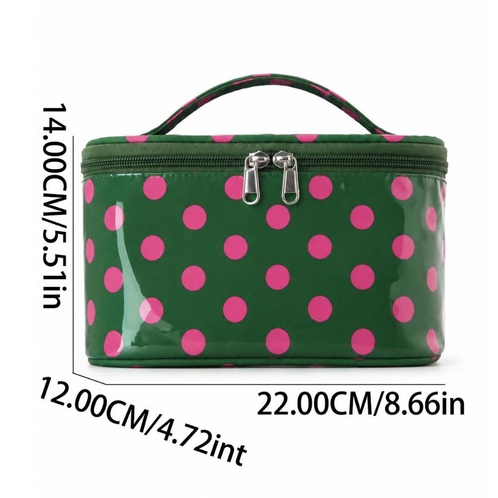 Polka Dot Cosmetic Bag PVC Make Up Organizer Polka Dot PVC Makeup Bag Business Trip