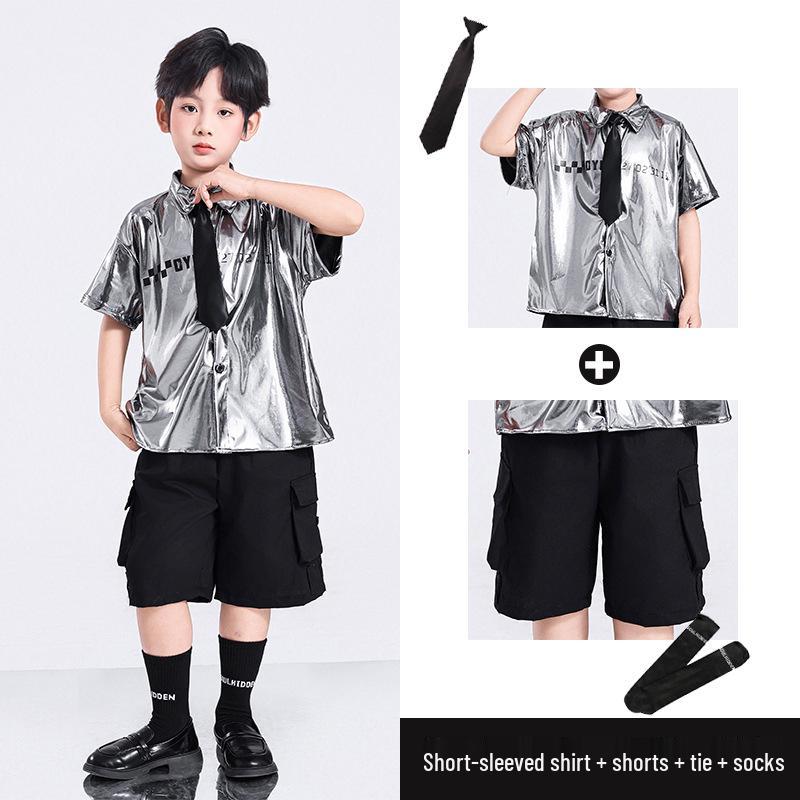 Children's Sci-Fi Performance Costumes: Sequined Outfits for Kindergarten and Primary School Events