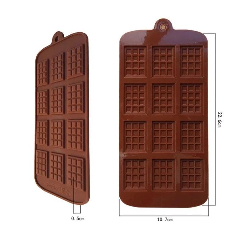 12 Cavity Silicone Chocolate Mold for Mini Chocolates, Candy, Jelly, Ice Cubes 21x10 cm Original Deals